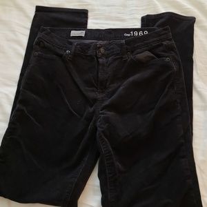 Black gap corduroy straight leg jeans